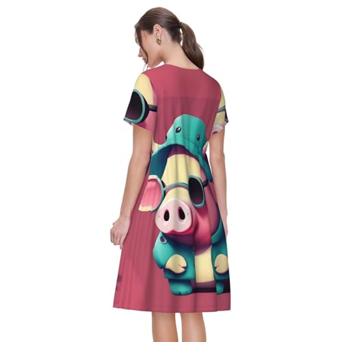 Robe d'été fluide et légère à manches courtes - 5
