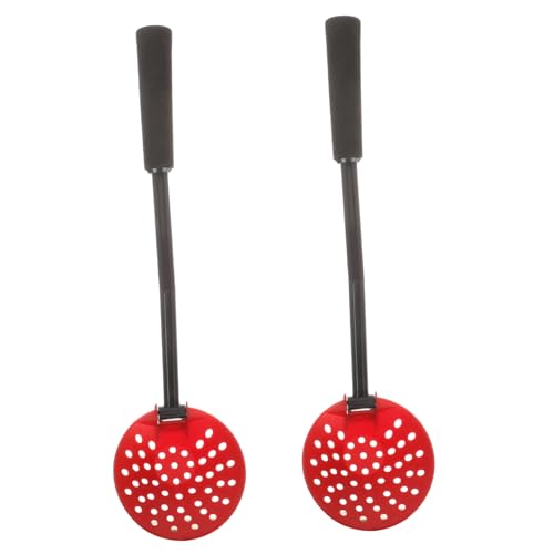 SUPVOX Retractable Ice Fishing Scoop Skimmer 2 Pack Ice Fishing Tool Filter Sea Fishing Filter Spoon Sturdy Material for Comfort