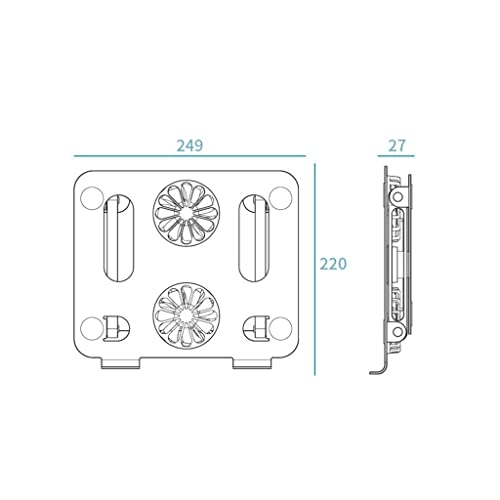 Estante de refrigeración para portátil elevado con base de ventilación estable en plata 3