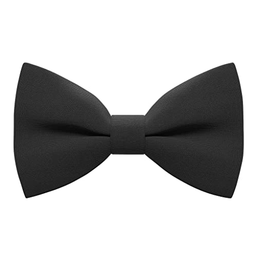 Bow Tie House Black Bow Tie For Boys Cute Black Bow Tie - Fabric Pretied Unisex Adjustable Formal Colorful Fashion For Girls Mens Black Bow Ties In Shop (Medium, Black) #TOP8