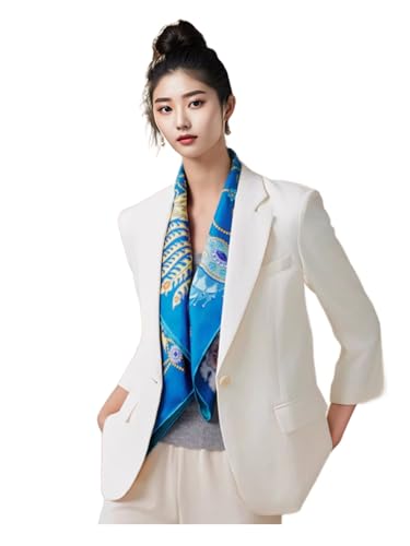 Foulard soie de mûrier HangErFeng bleu pour sublimer vos tenues de soirée