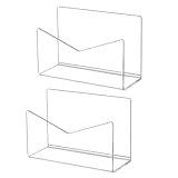 Irfora Organizador de Correo Acrílico Eficiente y Transparente para Sobres de Escritorio para el Hogar, Oficina, Escuela, Paquete 2 Soportes Verticales Carpetas Archivos Organizar Cartas, Facturas,