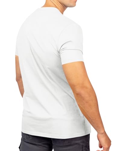 Runcati Mens Cotton V Neck T-Shirts Short Sleeve Casual Basic Summer Beach Pocket Tee Tops2