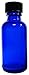 GSC International 414-03-DZ Cobalt Blue Glass Bottle with Cap, 4oz, 22/400 Neck. Pack 12.