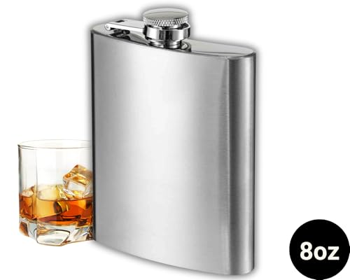 Cantil de Bolso Inox Porta Bebida Whisky Vodca 8oz 230Ml