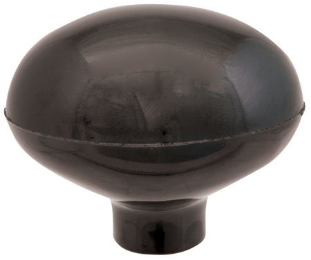 DimcoGray 1 5/8 x 2 13/64 Dia., 1/4-20 thds., Black Phenolic Plastic Ball Knob w/Football Brass Insert (1 Each)