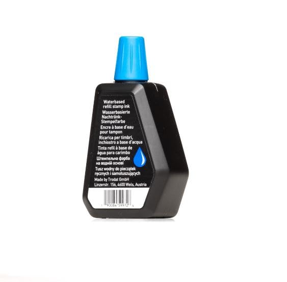 Encre Pour Tampon Encreur Trodat – Couleur Bleue, 25 Ml – Indélébile, Séchage Rapide – Pour Recharger Les Tampons à Main