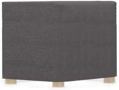 comfortly Footstool Slipcover Replacement Hand Made Compatible with PÄLLBO Footstool - Covers ONLY (Crown - Dark Grey)