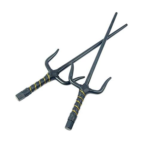 Superdo Octagon Metall Martial Arts Sai Multi Größe (Schwarz und Silber), Schwarz, 19" Cover