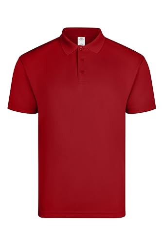 Mukua PS160U-BOGAN Polo Color Red Talla L Polos Manga Corta,...