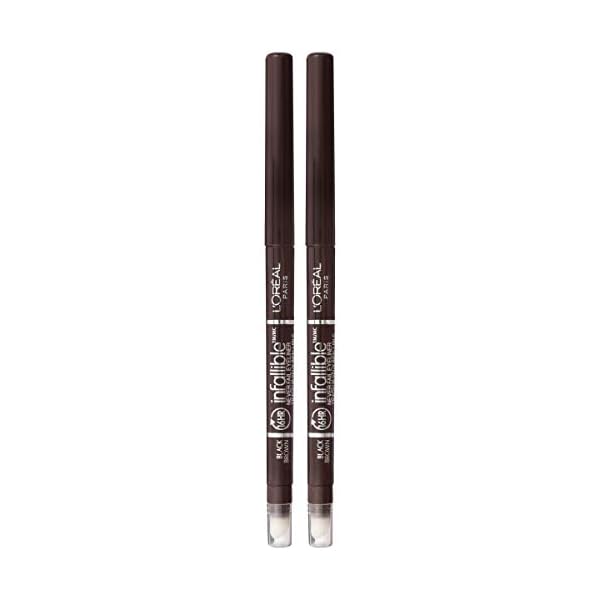 LOreal-Paris-Makeup-Infallible-Never-Fail-Original-Mechanical-Pencil-Eyeliner-with-Built-in-Sharpener-Black-Brown-2-Count LâOréal Paris Makeup Infallible Never Fail Original Mechanical Pencil Eyeliner with Built in Sharpener, Black Brown, 0.008 oz., 2 Count