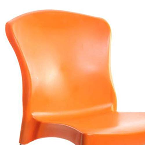 Image of Cello Milano Chair Set Pack of 2 - Orange | Strong and Durable | Easy to Clean | Chair for Living Room, Bed Room, Kitchen, Office Room, Outdoor | 3 Years Warranty