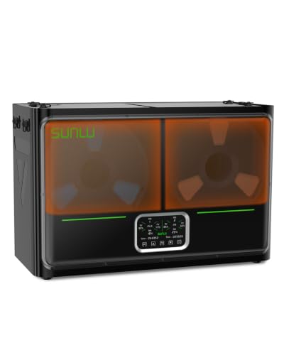 SUNLU 3D Printer Filament Dryer S4 Pro Dual-Zone Temp Control Black