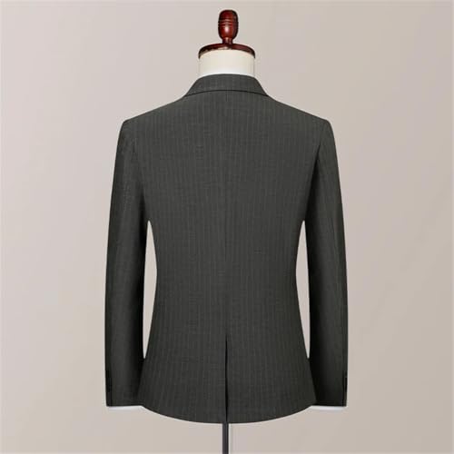 Business Casual Suit (Suit + Vest + Trousers) British Style Stripes Three-Piece Set3