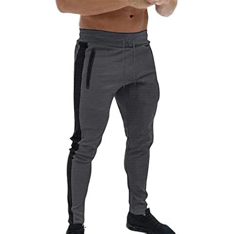 Vexiangni Pantalones de chándal con cremallera para hombre Cover