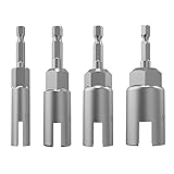 1/4' hex shank nut driver power wing nut drill bit socket tool drive kit, slotted wing nut drill...