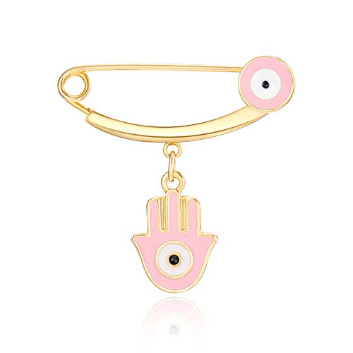 Broche mal de ojo MANVEN Hamsa amuleto de protección de la suerte para cochecito infantil