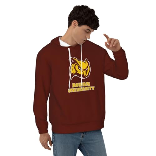 Lujzwop Rowan University Men'S Hoodie,Fleece Comfortable Hoodie, Sweatshirt For Men4