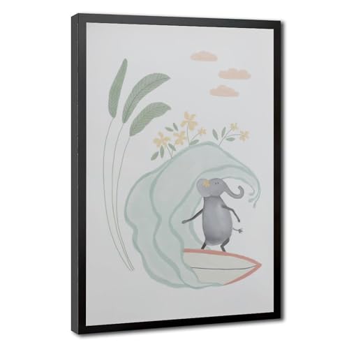 Surf camp déco enfant toile plage et côte pour une chambre évasion 61x91 cm