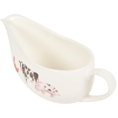White Unique and Adorable Daisy Farm Gravy Boat Showcases Cute Farm Animal Design Dishwasher and Microwave Safe Enhances Your Dining Table Decor -N2 - Image 3