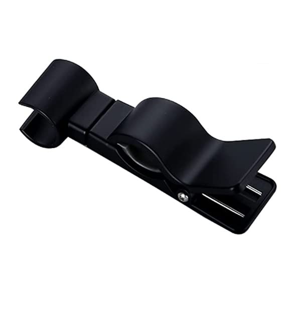 Black Clip on Holder, 16-29 MM Shower Head Holder, Replaceable Wall Mounted Shower Head Attachment, Universal Hand Shower Holder, Height Adjustable Shower Slider Without Drilling