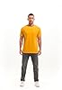 RONOMO Men's Solid Color Comfortable T-Shirt(JS Yellow XXL) #1