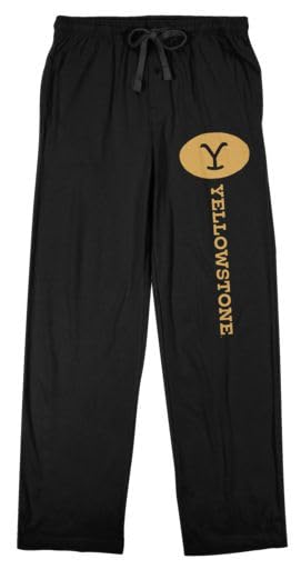 Yellowstone Y Logo Yellowstone Ranch Men's Black Lounge Pants