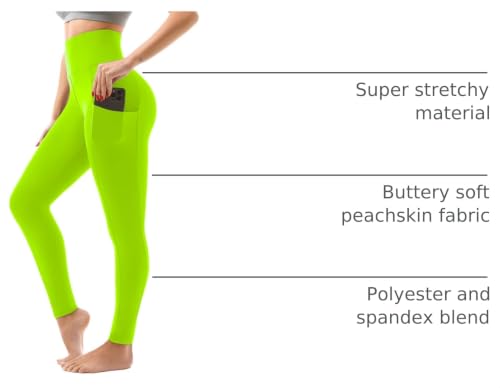 Image of SINOPHANT High Waisted Leggings with Pockets Women, Full Length Capri Buttery Soft Stretchy Yoga Pants