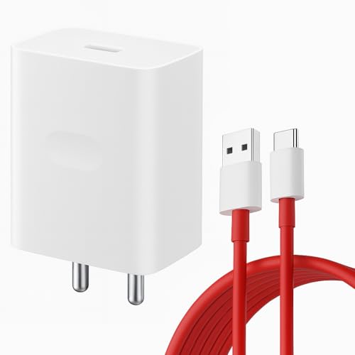 Image of SuperVOOC 33W Charger Combo | Adapter + Cable | Compatible with OnePlus Nord CE 2, CE 3, Nord 2T, 9R, 10R, 11R | Supports SuperVOOC, Dash, Warp Charging