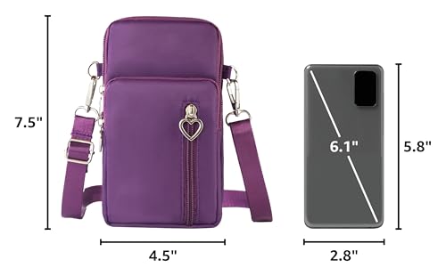 Image of JANKS Small Crossbody Bag for Women - Mini Phone Purses with Crossbody Strap and Wallet - Nylon Arm Bag