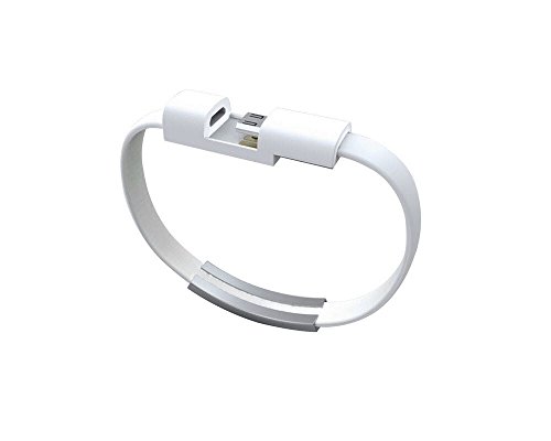 Dreams-Mall 5 Pin Micro USB Bracelet Cable with Charging and Data Sync for Samsung HTC Blackberry Smart Phones 21CM (Gray)