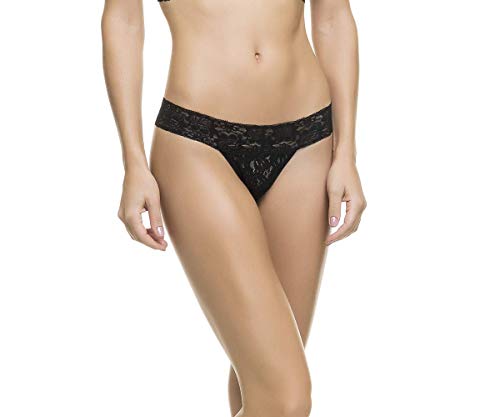 Calcinha Hope L3773 Fio Dental com Renda PT-Preto M