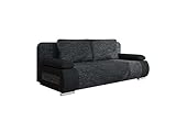 [canapé convertible] elio - canapé 3 places convertible - avec coffre - style contemporain combine design moderne et fonctionnalité lit intégré pour vos invités.