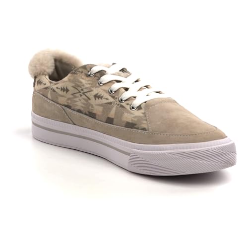 PENDLETON Women's 5 Eye Sneaker – Cozy Fleece Lining, Suede Accents, Winterized Casual Footwear