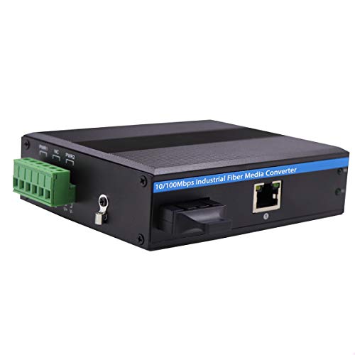 Fast Ethernet Medienkonverter SC-Faser 20 km DIN-Schienenmontage gehärteter Schalter hohe Temperatur -40 ° ~ 85 °C (-40 ° ~ 185 ° F) Cover