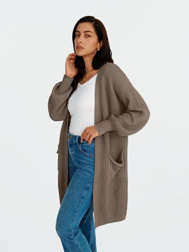 LILLUSORY Long Oversized Cardigans Sweaters for Women Open Front Knit Fall with Pockets 2025 Outfits Fashion3