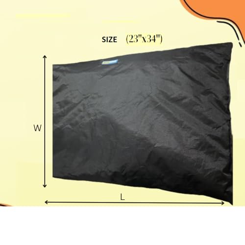 Image of Washable Dog Bed for Large & Medium Dogs | Soft Polyester Pet Bed Cushion with Anti-Slip Bottom | Comfortable & Durable Pet Mattress for Indoor & Outdoor Use (85 x 55 cm)