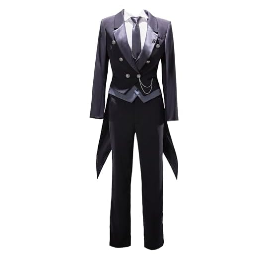 miccostumes Men's Butler Cosplay Costume Medium Black