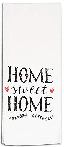 Fillurbasket Cute Kitchen Towels Set Fun Dish Towels With Sayings Inspirational Home Family Love & Baking Theme, 5 Flour Sack Towels For Dish Drying Decor 16”X28” 100% Cotton #TOP5