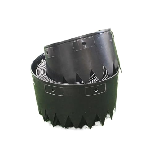 Borde de valla de jardín con efecto de piedra adoquinada, 1 m, decoración de borde de plástico para parterres y césped, ideas creativas de valla de jardín para un hermoso paisajismo