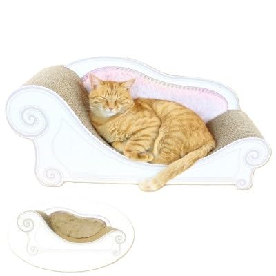 猫のおしゃれ爪とぎソファー「カリカリーナ Luce」マロンベージュ グランデサイズ