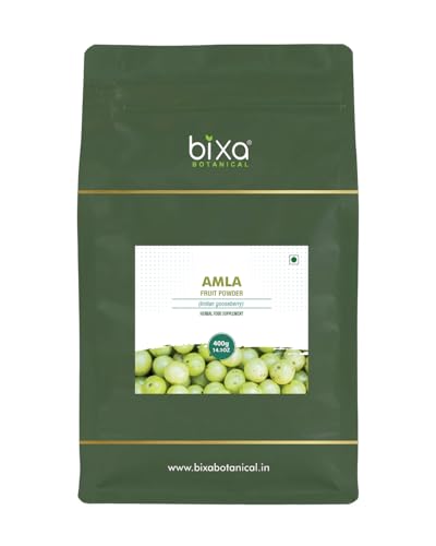 bixa BOTANICAL | Amalaki Amla Berries Powder | Indian Gooseberry | Rich in Natural Vitamin C | Non GMO | Gluten Free | No Preservatives | Skin Glow and Hair Strength Support | 400 g (Pack of 1)