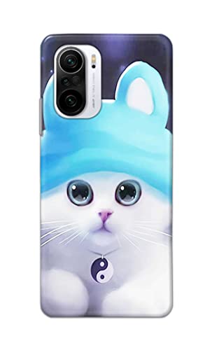 Image of Chinese Cutie Kitten Cat Big Eyes Lovely Girl Ears Hard Back Case Cover for Redmi K40 / K40 Pro / K40 Pro+ Back Cover -(J5) VNS2221