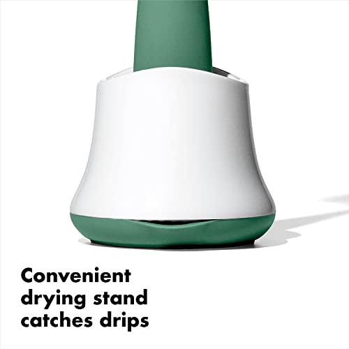 Image of OXO Tot Bottle Brush with Nipple Cleaner and Stand - Sage