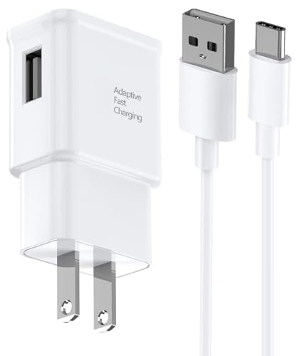 for Samsung Charger Fast Charging Cord 6FT Type C Charger USB Wall Charger Block Android Phone Charger for Samsung Galaxy A16 A15 A55 A54 S10 S10+ S20+ S21 S22 S23 S24 S25 Plus/Ultra/FE,Note 20/10/9/8