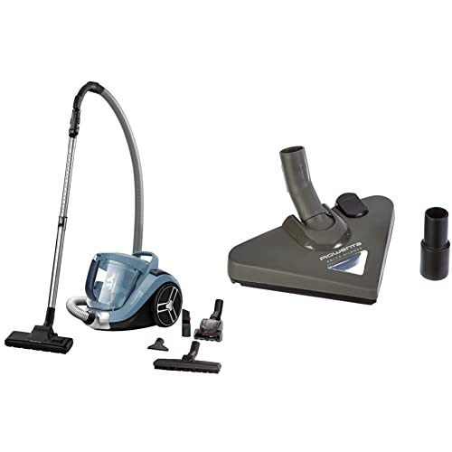 Rowenta Compact Power XXL Aspirateur sans Sac, Capacité 2,5L & Tête Triangulaire Delta Silence pour aspirateurs traineau, Adaptateur 32-35 mm, Adaptée à Tous Les Types de sols