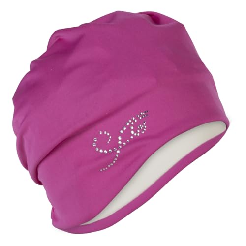 Fashy Ladies Pink Diamante Fabric Swimming Hat, standard size, 3479 43