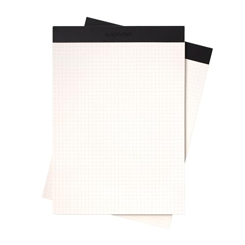 Blackwing Legal Pads - Graph Paper, A4 Size (8.27 x 11.69 in), 50 Perforated Sheets, 80 GSM, Set of...