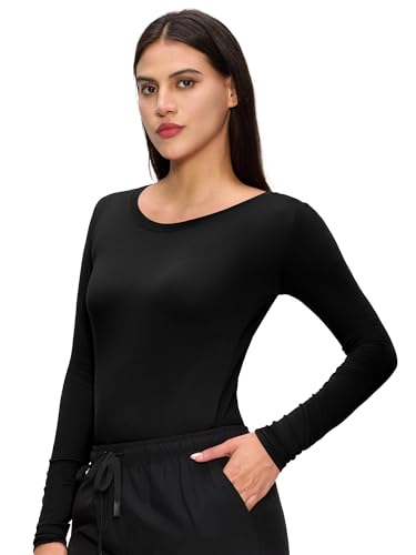 Underscrub Long Sleeve Women, Scrub Undershirts Crew Neck Comfort Tee with Ultra Soft Fabric3