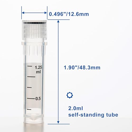 Tubes stériles cryovials empêchant la dénaturation à basse température - 7